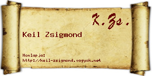 Keil Zsigmond névjegykártya
