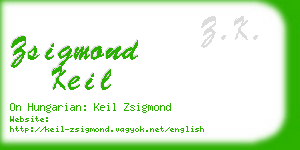zsigmond keil business card